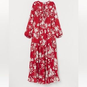 Never Worn Red Voluminous Satin Dress